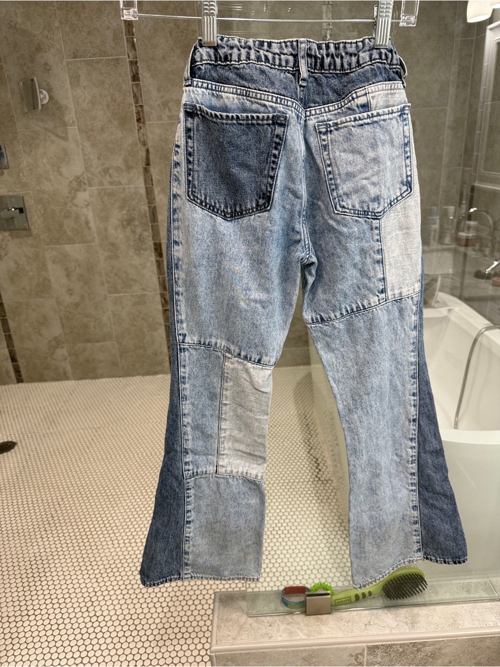 GAP Patchwork Light and Dark Blue Kids Jeans - size 12